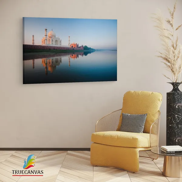 Multicolor_Taj_Mahal,_Wooden_Framed_Canvas_Paintings_|_For_Living_Room_|_Bedroom_|_Office_|_Gallery_|_Ready_Wall_Mount_Canvas_Wall_Art_Painting_|_Size_-_12_X_18In,_Ct0490