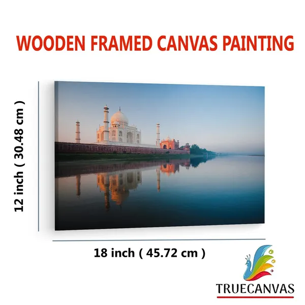 Multicolor_Taj_Mahal,_Wooden_Framed_Canvas_Paintings_|_For_Living_Room_|_Bedroom_|_Office_|_Gallery_|_Ready_Wall_Mount_Canvas_Wall_Art_Painting_|_Size_-_12_X_18In,_Ct0490