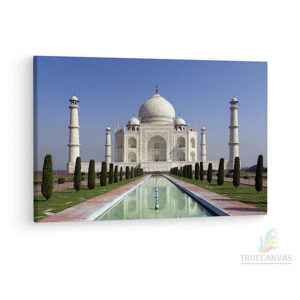 Multicolor_Taj_Mahal,_Wooden_Framed_Canvas_Paintings_|_For_Living_Room_|_Bedroom_|_Office_|_Gallery_|_Ready_Wall_Mount_Canvas_Wall_Art_Painting_|_Size_-_12_X_18In,_Ct0491