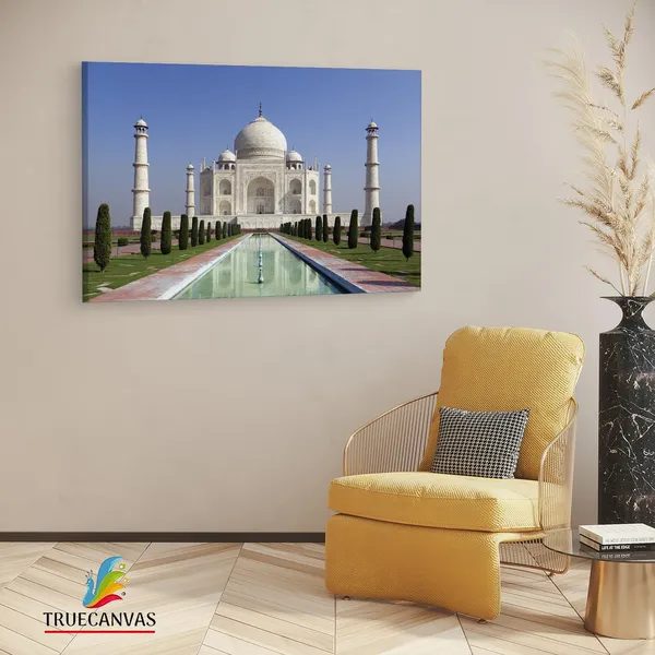 Multicolor_Taj_Mahal,_Wooden_Framed_Canvas_Paintings_|_For_Living_Room_|_Bedroom_|_Office_|_Gallery_|_Ready_Wall_Mount_Canvas_Wall_Art_Painting_|_Size_-_12_X_18In,_Ct0491