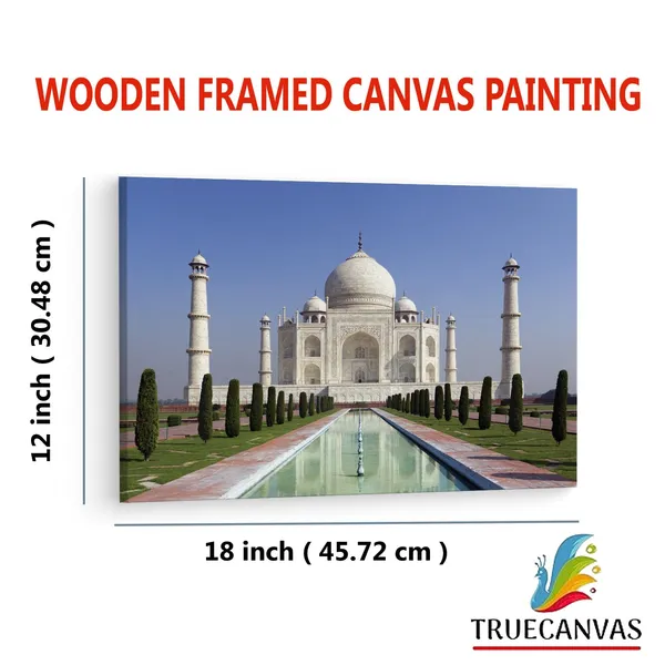 Multicolor_Taj_Mahal,_Wooden_Framed_Canvas_Paintings_|_For_Living_Room_|_Bedroom_|_Office_|_Gallery_|_Ready_Wall_Mount_Canvas_Wall_Art_Painting_|_Size_-_12_X_18In,_Ct0491
