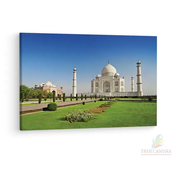 Multicolor_Taj_Mahal,_Wooden_Framed_Canvas_Paintings_|_For_Living_Room_|_Bedroom_|_Office_|_Gallery_|_Ready_Wall_Mount_Canvas_Wall_Art_Painting_|_Size_-_12_X_18In,_Ct0492
