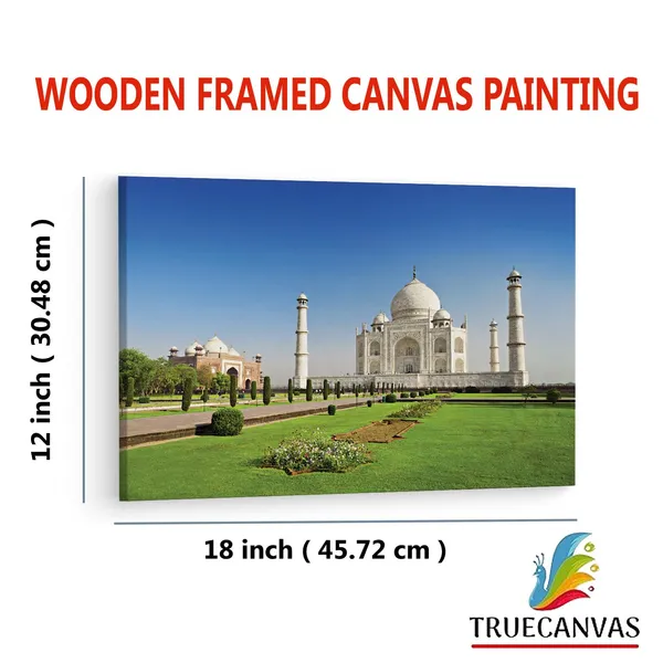 Multicolor_Taj_Mahal,_Wooden_Framed_Canvas_Paintings_|_For_Living_Room_|_Bedroom_|_Office_|_Gallery_|_Ready_Wall_Mount_Canvas_Wall_Art_Painting_|_Size_-_12_X_18In,_Ct0492