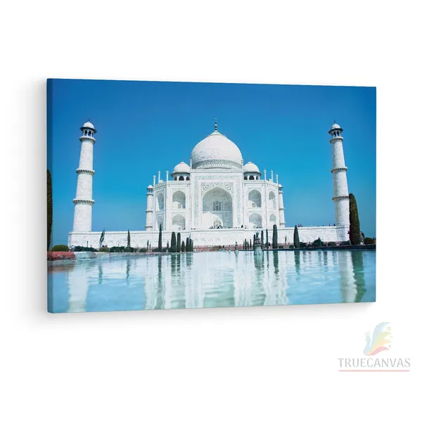 Multicolor_Taj_Mahal,_Wooden_Framed_Canvas_Paintings_|_For_Living_Room_|_Bedroom_|_Office_|_Gallery_|_Ready_Wall_Mount_Canvas_Wall_Art_Painting_|_Size_-_12_X_18In,_Ct0493