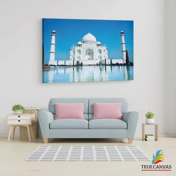 Multicolor_Taj_Mahal,_Wooden_Framed_Canvas_Paintings_|_For_Living_Room_|_Bedroom_|_Office_|_Gallery_|_Ready_Wall_Mount_Canvas_Wall_Art_Painting_|_Size_-_12_X_18In,_Ct0493