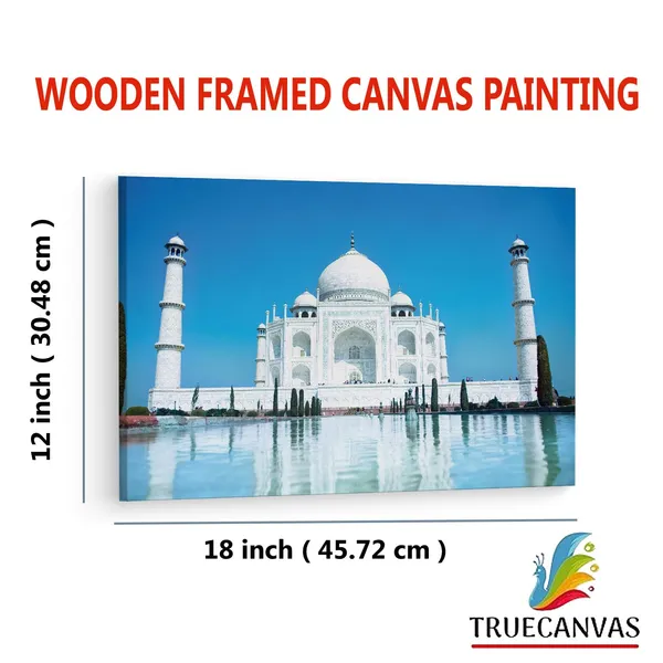 Multicolor_Taj_Mahal,_Wooden_Framed_Canvas_Paintings_|_For_Living_Room_|_Bedroom_|_Office_|_Gallery_|_Ready_Wall_Mount_Canvas_Wall_Art_Painting_|_Size_-_12_X_18In,_Ct0493