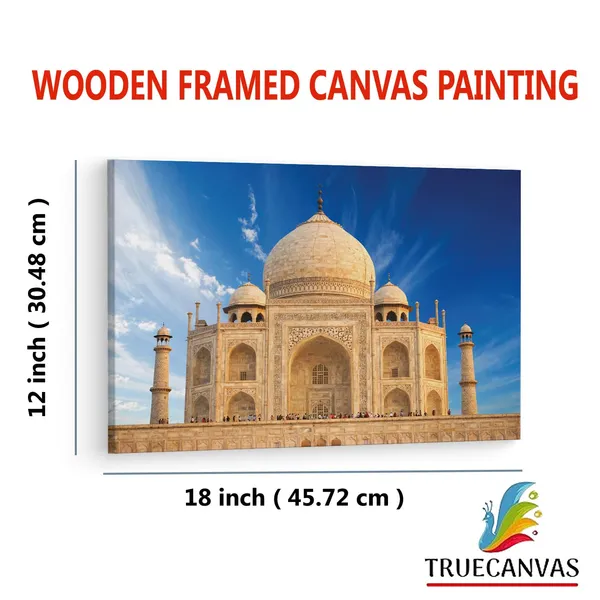 Multicolor_Taj_Mahal,_Wooden_Framed_Canvas_Paintings_|_For_Living_Room_|_Bedroom_|_Office_|_Gallery_|_Ready_Wall_Mount_Canvas_Wall_Art_Painting_|_Size_-_12_X_18In,_Ct0494