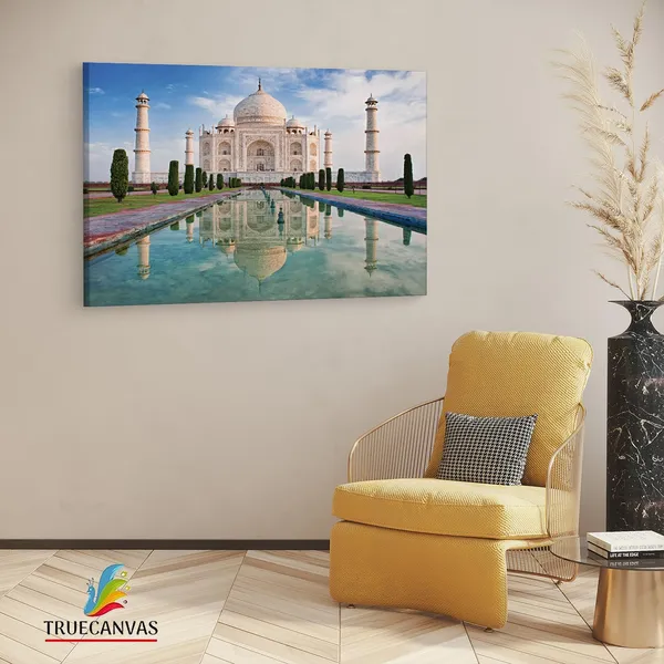 Multicolor_Taj_Mahal,_Wooden_Framed_Canvas_Paintings_|_For_Living_Room_|_Bedroom_|_Office_|_Gallery_|_Ready_Wall_Mount_Canvas_Wall_Art_Painting_|_Size_-_12_X_18In,_Ct0495
