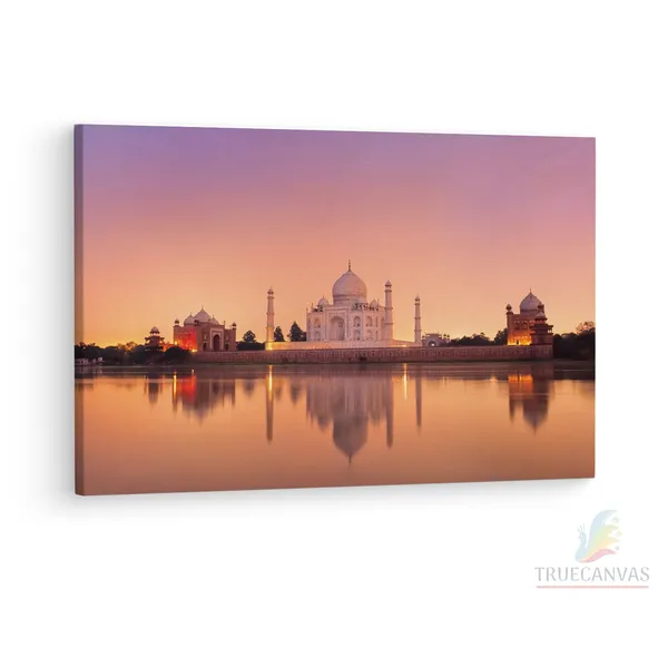 Multicolor_Taj_Mahal,_Wooden_Framed_Canvas_Paintings_|_For_Living_Room_|_Bedroom_|_Office_|_Gallery_|_Ready_Wall_Mount_Canvas_Wall_Art_Painting_|_Size_-_12_X_18In,_Ct0496