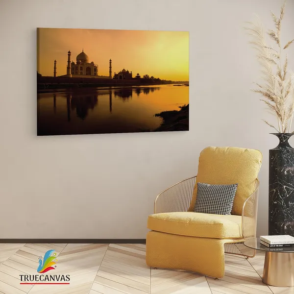 Multicolor_Taj_Mahal,_Wooden_Framed_Canvas_Paintings_|_For_Living_Room_|_Bedroom_|_Office_|_Gallery_|_Ready_Wall_Mount_Canvas_Wall_Art_Painting_|_Size_-_12_X_18In,_Ct0497