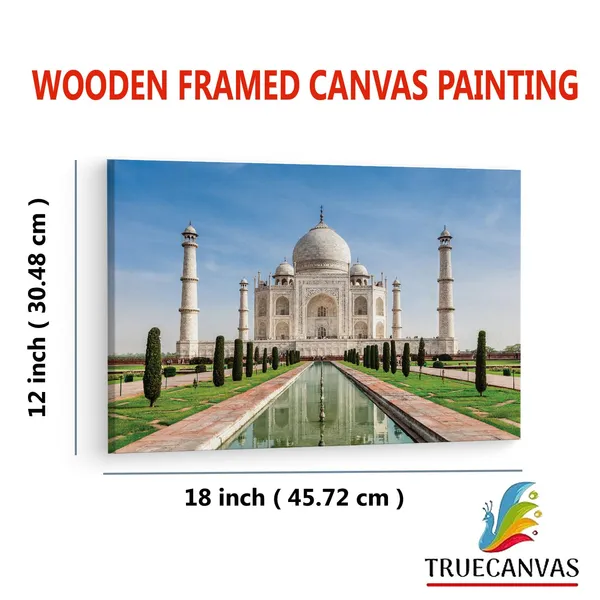 Multicolor_Taj_Mahal,_Wooden_Framed_Canvas_Paintings_|_For_Living_Room_|_Bedroom_|_Office_|_Gallery_|_Ready_Wall_Mount_Canvas_Wall_Art_Painting_|_Size_-_12_X_18In,_Ct0498