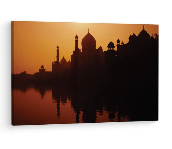 Multicolor_Taj_Mahal,_Wooden_Framed_Canvas_Paintings_|_For_Living_Room_|_Bedroom_|_Office_|_Gallery_|_Ready_Wall_Mount_Canvas_Wall_Art_Painting_|_Size_-_12_X_18In,_Ct0499