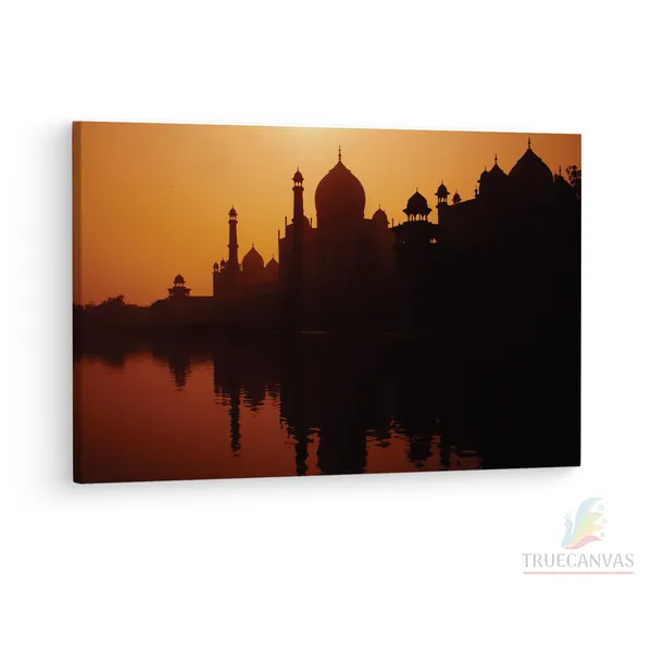 Multicolor_Taj_Mahal,_Wooden_Framed_Canvas_Paintings_|_For_Living_Room_|_Bedroom_|_Office_|_Gallery_|_Ready_Wall_Mount_Canvas_Wall_Art_Painting_|_Size_-_12_X_18In,_Ct0499