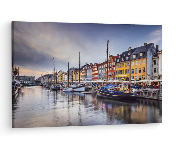 Multicolor_Copenhagen_Itinerary,_Wooden_Framed_Canvas_Paintings_|_For_Living_Room_|_Bedroom_|_Office_|_Gallery_|_Ready_Wall_Mount_Canvas_Wall_Art_Painting_|_Size_-_12_X_18In,_Ct0505