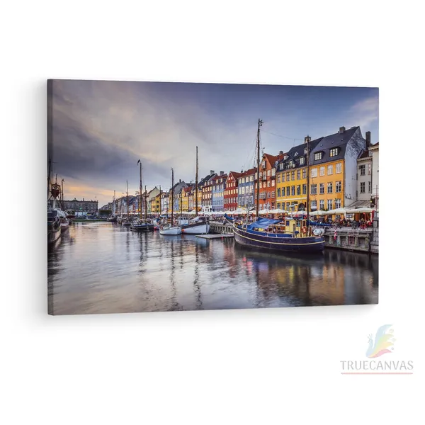Multicolor_Copenhagen_Itinerary,_Wooden_Framed_Canvas_Paintings_|_For_Living_Room_|_Bedroom_|_Office_|_Gallery_|_Ready_Wall_Mount_Canvas_Wall_Art_Painting_|_Size_-_12_X_18In,_Ct0505