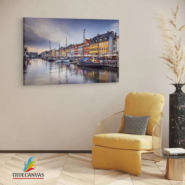 Multicolor_Copenhagen_Itinerary,_Wooden_Framed_Canvas_Paintings_|_For_Living_Room_|_Bedroom_|_Office_|_Gallery_|_Ready_Wall_Mount_Canvas_Wall_Art_Painting_|_Size_-_12_X_18In,_Ct0505