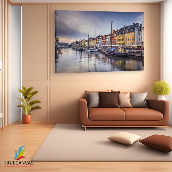 Multicolor_Copenhagen_Itinerary,_Wooden_Framed_Canvas_Paintings_|_For_Living_Room_|_Bedroom_|_Office_|_Gallery_|_Ready_Wall_Mount_Canvas_Wall_Art_Painting_|_Size_-_12_X_18In,_Ct0505
