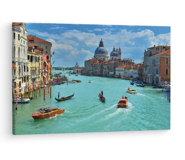 Multicolor_Grand_Canal,_Wooden_Framed_Canvas_Paintings_|_For_Living_Room_|_Bedroom_|_Office_|_Gallery_|_Ready_Wall_Mount_Canvas_Wall_Art_Painting_|_Size_-_12_X_18In,_Ct0506