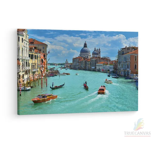 Multicolor_Grand_Canal,_Wooden_Framed_Canvas_Paintings_|_For_Living_Room_|_Bedroom_|_Office_|_Gallery_|_Ready_Wall_Mount_Canvas_Wall_Art_Painting_|_Size_-_12_X_18In,_Ct0506
