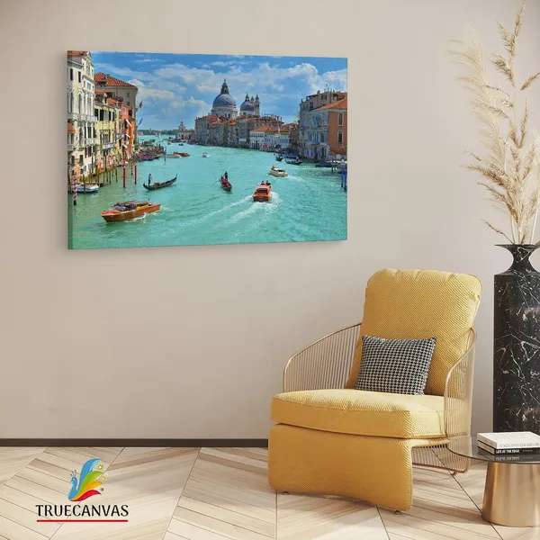 Multicolor_Grand_Canal,_Wooden_Framed_Canvas_Paintings_|_For_Living_Room_|_Bedroom_|_Office_|_Gallery_|_Ready_Wall_Mount_Canvas_Wall_Art_Painting_|_Size_-_12_X_18In,_Ct0506