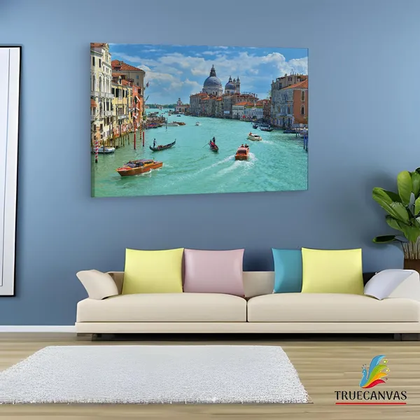 Multicolor_Grand_Canal,_Wooden_Framed_Canvas_Paintings_|_For_Living_Room_|_Bedroom_|_Office_|_Gallery_|_Ready_Wall_Mount_Canvas_Wall_Art_Painting_|_Size_-_12_X_18In,_Ct0506