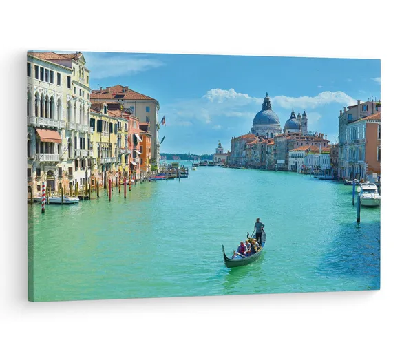 Multicolor_Grand_Canal,_Wooden_Framed_Canvas_Paintings_|_For_Living_Room_|_Bedroom_|_Office_|_Gallery_|_Ready_Wall_Mount_Canvas_Wall_Art_Painting_|_Size_-_12_X_18In,_Ct0508