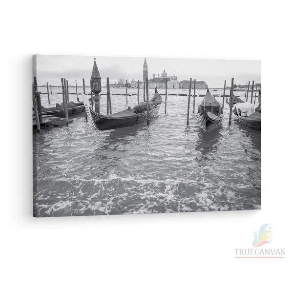 Multicolor_Venitian_Gondolas,_Wooden_Framed_Canvas_Paintings_|_For_Living_Room_|_Bedroom_|_Office_|_Gallery_|_Ready_Wall_Mount_Canvas_Wall_Art_Painting_|_Size_-_12_X_18In,_Ct0510