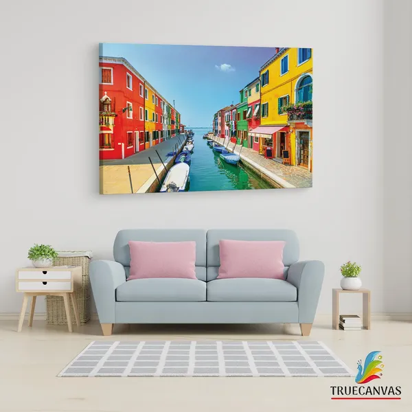 Multicolor_Burano,_Wooden_Framed_Canvas_Paintings_|_For_Living_Room_|_Bedroom_|_Office_|_Gallery_|_Ready_Wall_Mount_Canvas_Wall_Art_Painting_|_Size_-_12_X_18In,_Ct0511
