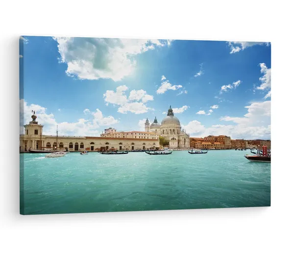 Multicolor_Basilica_Di_Santa_Maria,_Wooden_Framed_Canvas_Paintings_|_For_Living_Room_|_Bedroom_|_Office_|_Gallery_|_Ready_Wall_Mount_Canvas_Wall_Art_Painting_|_Size_-_12_X_18In,_Ct0512