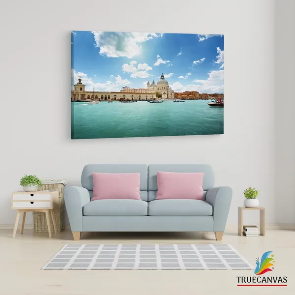 Multicolor_Basilica_Di_Santa_Maria,_Wooden_Framed_Canvas_Paintings_|_For_Living_Room_|_Bedroom_|_Office_|_Gallery_|_Ready_Wall_Mount_Canvas_Wall_Art_Painting_|_Size_-_12_X_18In,_Ct0512