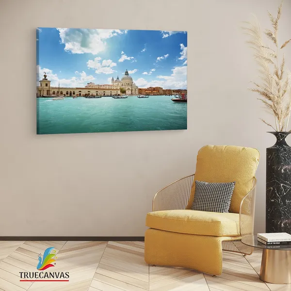 Multicolor_Basilica_Di_Santa_Maria,_Wooden_Framed_Canvas_Paintings_|_For_Living_Room_|_Bedroom_|_Office_|_Gallery_|_Ready_Wall_Mount_Canvas_Wall_Art_Painting_|_Size_-_12_X_18In,_Ct0512