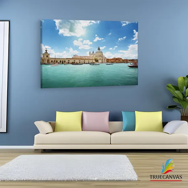 Multicolor_Basilica_Di_Santa_Maria,_Wooden_Framed_Canvas_Paintings_|_For_Living_Room_|_Bedroom_|_Office_|_Gallery_|_Ready_Wall_Mount_Canvas_Wall_Art_Painting_|_Size_-_12_X_18In,_Ct0512