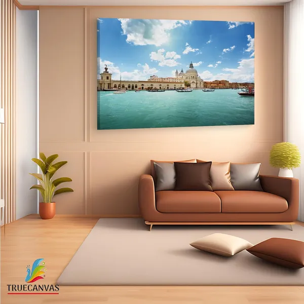 Multicolor_Basilica_Di_Santa_Maria,_Wooden_Framed_Canvas_Paintings_|_For_Living_Room_|_Bedroom_|_Office_|_Gallery_|_Ready_Wall_Mount_Canvas_Wall_Art_Painting_|_Size_-_12_X_18In,_Ct0512