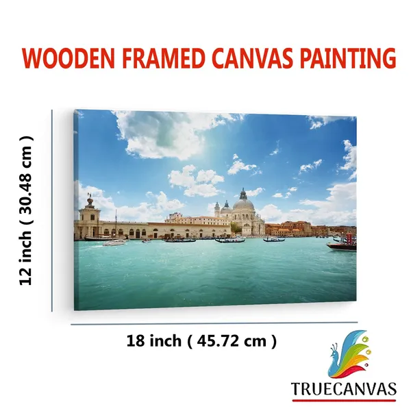 Multicolor_Basilica_Di_Santa_Maria,_Wooden_Framed_Canvas_Paintings_|_For_Living_Room_|_Bedroom_|_Office_|_Gallery_|_Ready_Wall_Mount_Canvas_Wall_Art_Painting_|_Size_-_12_X_18In,_Ct0512