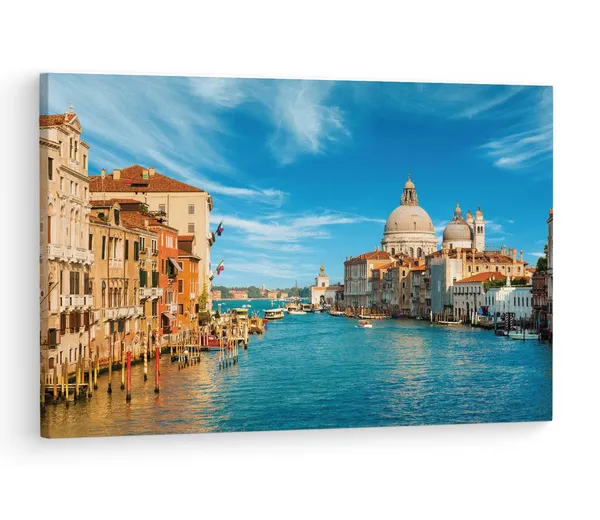 Multicolor_Grand_Canal,_Wooden_Framed_Canvas_Paintings_|_For_Living_Room_|_Bedroom_|_Office_|_Gallery_|_Ready_Wall_Mount_Canvas_Wall_Art_Painting_|_Size_-_12_X_18In,_Ct0514