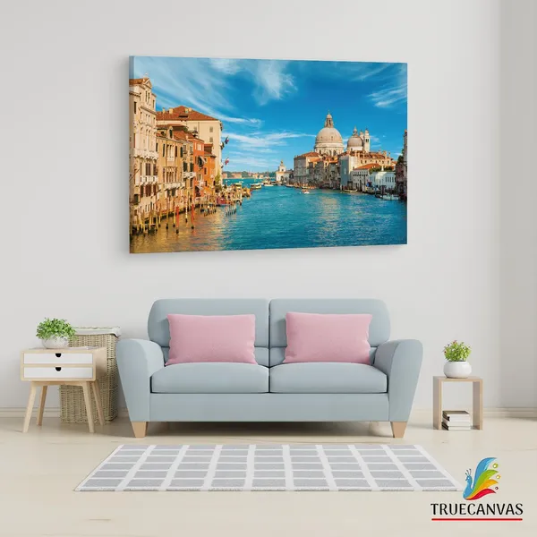 Multicolor_Grand_Canal,_Wooden_Framed_Canvas_Paintings_|_For_Living_Room_|_Bedroom_|_Office_|_Gallery_|_Ready_Wall_Mount_Canvas_Wall_Art_Painting_|_Size_-_12_X_18In,_Ct0514