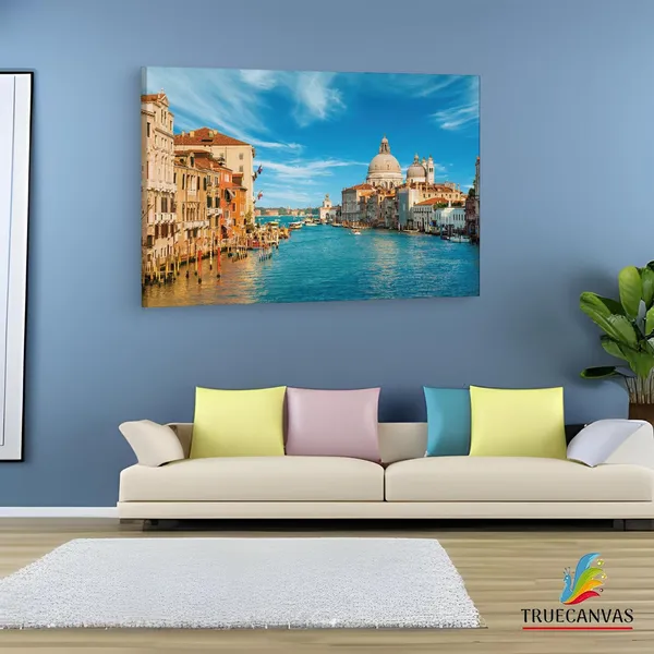 Multicolor_Grand_Canal,_Wooden_Framed_Canvas_Paintings_|_For_Living_Room_|_Bedroom_|_Office_|_Gallery_|_Ready_Wall_Mount_Canvas_Wall_Art_Painting_|_Size_-_12_X_18In,_Ct0514