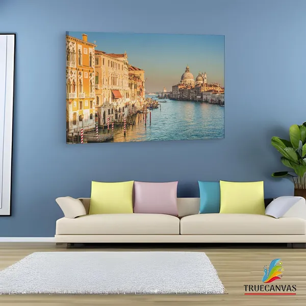 Multicolor_Grand_Canal,_Wooden_Framed_Canvas_Paintings_|_For_Living_Room_|_Bedroom_|_Office_|_Gallery_|_Ready_Wall_Mount_Canvas_Wall_Art_Painting_|_Size_-_12_X_18In,_Ct0515
