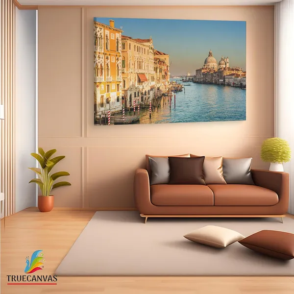 Multicolor_Grand_Canal,_Wooden_Framed_Canvas_Paintings_|_For_Living_Room_|_Bedroom_|_Office_|_Gallery_|_Ready_Wall_Mount_Canvas_Wall_Art_Painting_|_Size_-_12_X_18In,_Ct0515