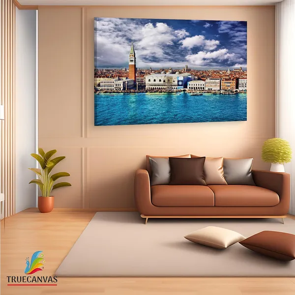 Multicolor_St._Mark'S_Square,_Wooden_Framed_Canvas_Paintings_|_For_Living_Room_|_Bedroom_|_Office_|_Gallery_|_Ready_Wall_Mount_Canvas_Wall_Art_Painting_|_Size_-_12_X_18In,_Ct0516
