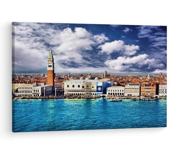 Multicolor_St._Mark'S_Square,_Wooden_Framed_Canvas_Paintings_|_For_Living_Room_|_Bedroom_|_Office_|_Gallery_|_Ready_Wall_Mount_Canvas_Wall_Art_Painting_|_Size_-_12_X_18In,_Ct0516