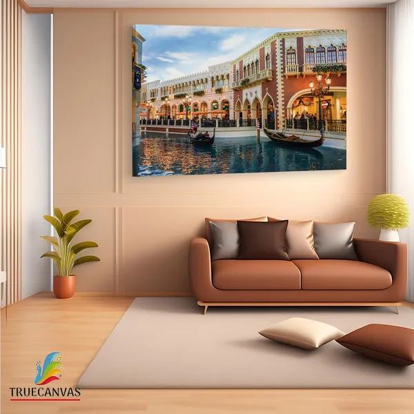 Multicolor_The_Venetian_Las_Vegas,_Wooden_Framed_Canvas_Paintings_|_For_Living_Room_|_Bedroom_|_Office_|_Gallery_|_Ready_Wall_Mount_Canvas_Wall_Art_Painting_|_Size_-_12_X_18In,_Ct0517