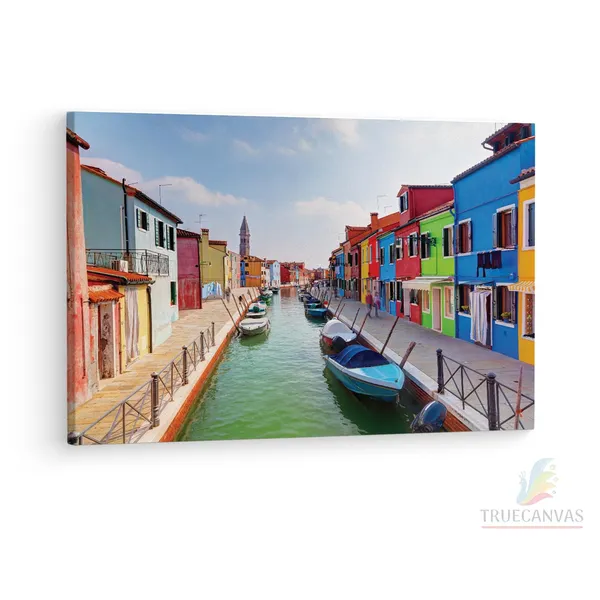 Multicolor_Burano,_Wooden_Framed_Canvas_Paintings_|_For_Living_Room_|_Bedroom_|_Office_|_Gallery_|_Ready_Wall_Mount_Canvas_Wall_Art_Painting_|_Size_-_12_X_18In,_Ct0519