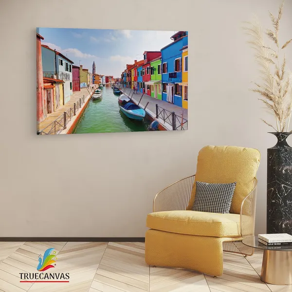 Multicolor_Burano,_Wooden_Framed_Canvas_Paintings_|_For_Living_Room_|_Bedroom_|_Office_|_Gallery_|_Ready_Wall_Mount_Canvas_Wall_Art_Painting_|_Size_-_12_X_18In,_Ct0519