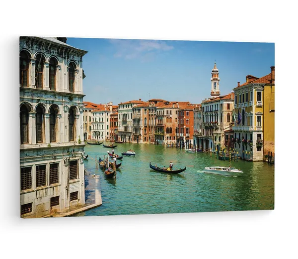 Multicolor_Grand_Canal,_Wooden_Framed_Canvas_Paintings_|_For_Living_Room_|_Bedroom_|_Office_|_Gallery_|_Ready_Wall_Mount_Canvas_Wall_Art_Painting_|_Size_-_12_X_18In,_Ct0521