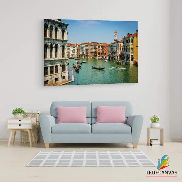 Multicolor_Grand_Canal,_Wooden_Framed_Canvas_Paintings_|_For_Living_Room_|_Bedroom_|_Office_|_Gallery_|_Ready_Wall_Mount_Canvas_Wall_Art_Painting_|_Size_-_12_X_18In,_Ct0521