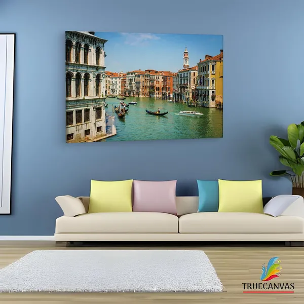 Multicolor_Grand_Canal,_Wooden_Framed_Canvas_Paintings_|_For_Living_Room_|_Bedroom_|_Office_|_Gallery_|_Ready_Wall_Mount_Canvas_Wall_Art_Painting_|_Size_-_12_X_18In,_Ct0521