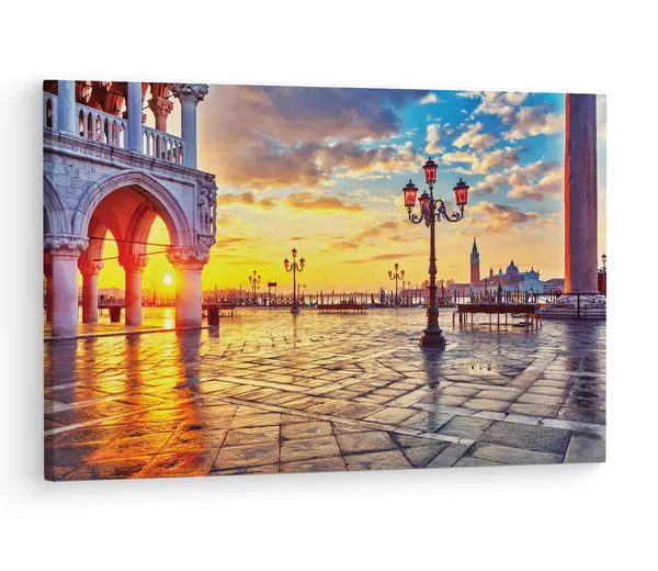 Multicolor_St._Mark'S_Square,_Wooden_Framed_Canvas_Paintings_|_For_Living_Room_|_Bedroom_|_Office_|_Gallery_|_Ready_Wall_Mount_Canvas_Wall_Art_Painting_|_Size_-_12_X_18In,_Ct0522