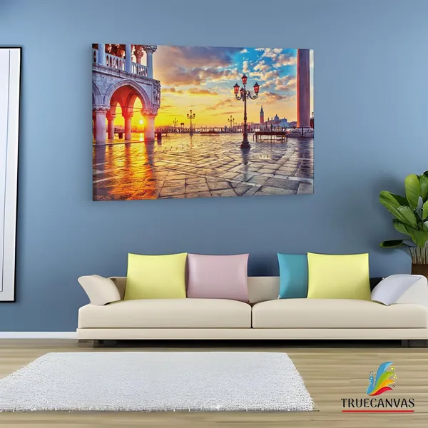 Multicolor_St._Mark'S_Square,_Wooden_Framed_Canvas_Paintings_|_For_Living_Room_|_Bedroom_|_Office_|_Gallery_|_Ready_Wall_Mount_Canvas_Wall_Art_Painting_|_Size_-_12_X_18In,_Ct0522