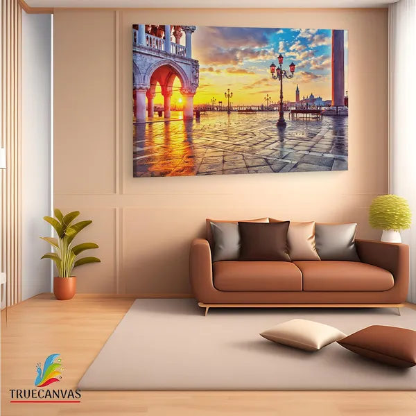 Multicolor_St._Mark'S_Square,_Wooden_Framed_Canvas_Paintings_|_For_Living_Room_|_Bedroom_|_Office_|_Gallery_|_Ready_Wall_Mount_Canvas_Wall_Art_Painting_|_Size_-_12_X_18In,_Ct0522